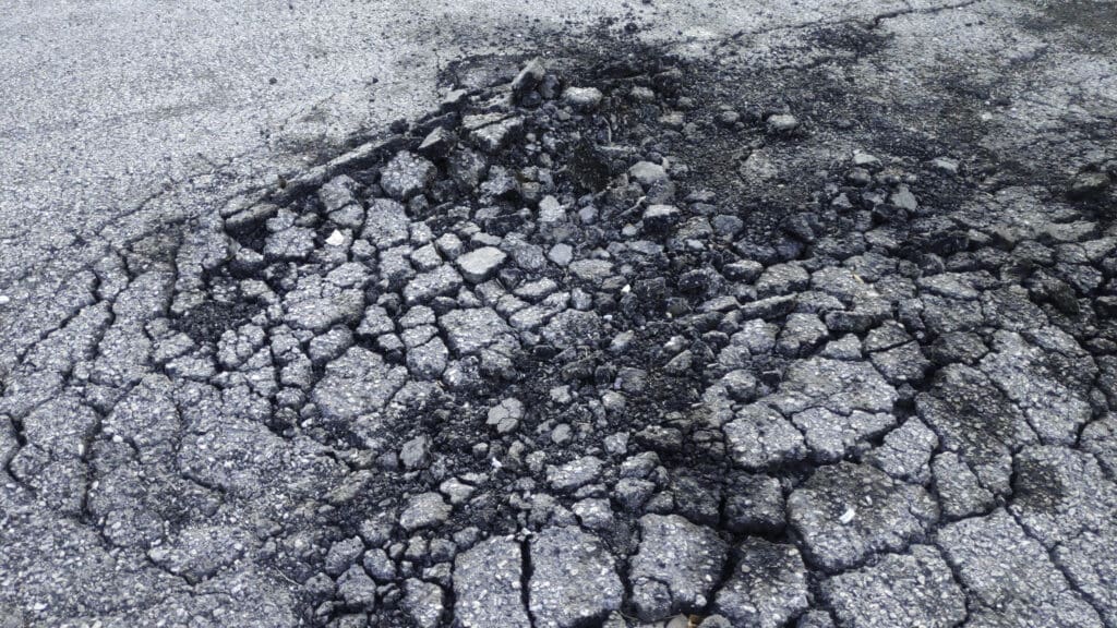 Image of asphalt base preparation and soil grading